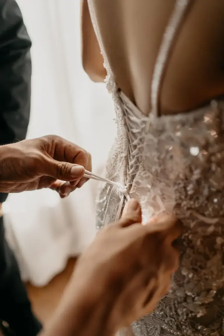 Getting ready for Leslie and Chava's wedding at Hotel Casa del Rector, Guanajuato