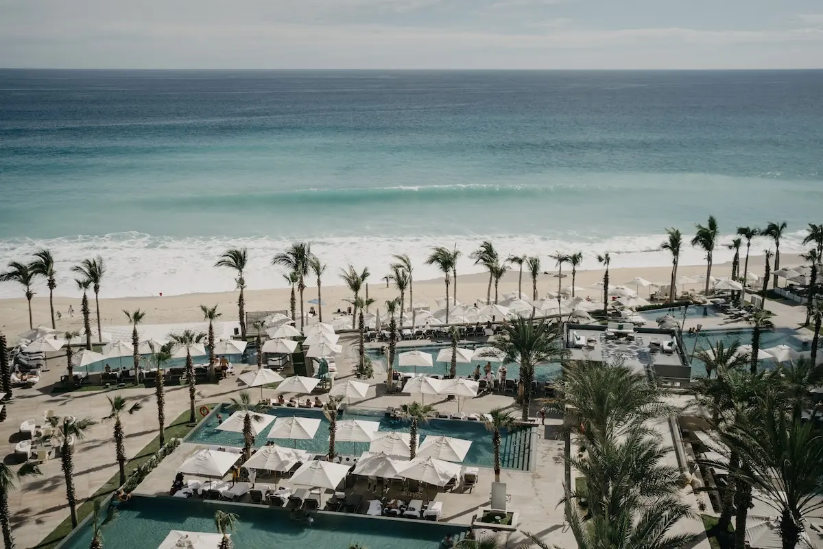 Cathy and Trevor getting ready for their wedding at Garza Blanca, Los Cabos