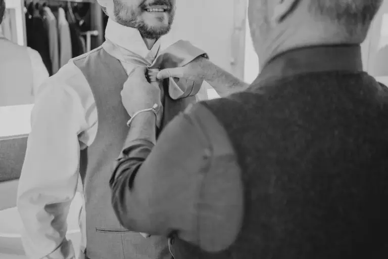 Cathy and Trevor getting ready for their wedding at Garza Blanca, Los Cabos