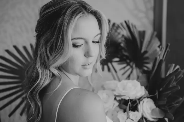 Cathy and Trevor getting ready for their wedding at Garza Blanca, Los Cabos
