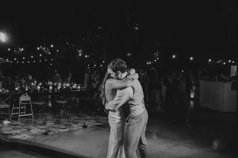 Wedding reception under the lights at Acre Resort, Los Cabos