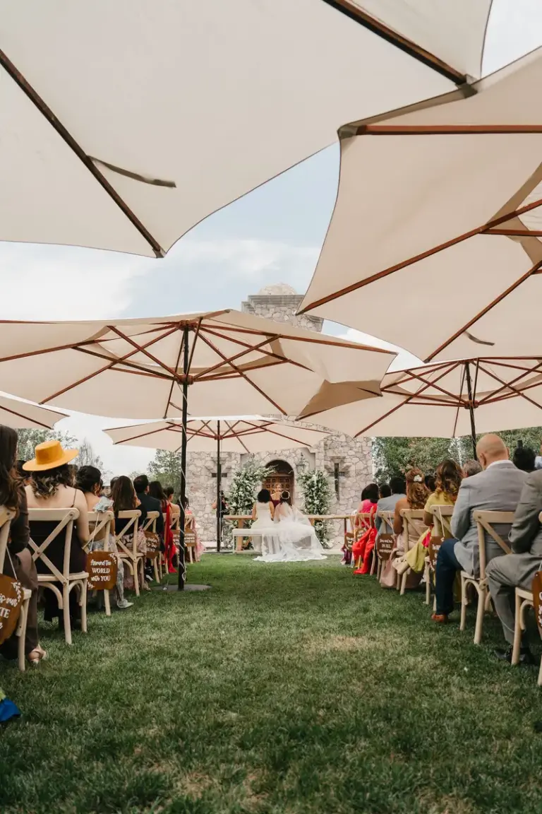 Ceremonia de boda de dos novias en Hacienda Los Arcángeles, San Miguel de Allende