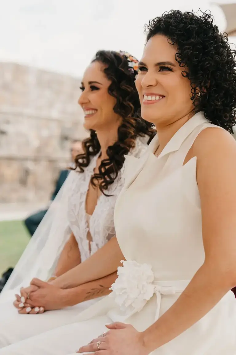 Ceremonia de boda de dos novias en Hacienda Los Arcángeles, San Miguel de Allende