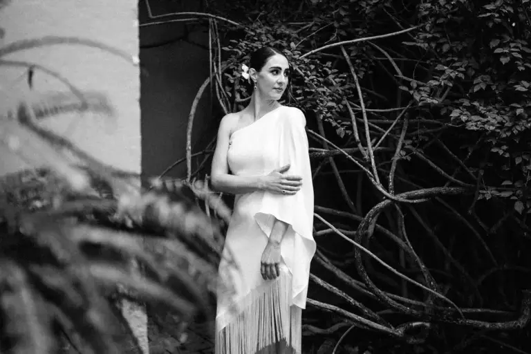 La novia preparándose, boda civil en Hacienda Sepúlveda, Jalisco