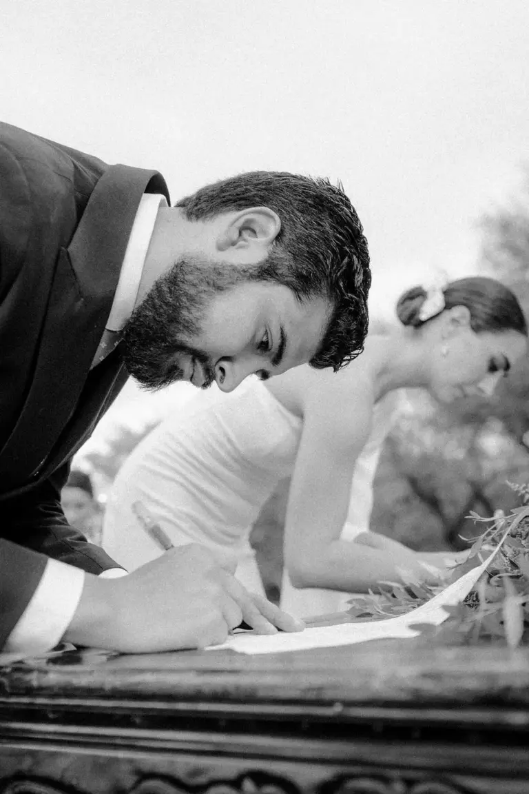 Ceremonia civil en el islote del lago, Hacienda Sepúlveda, Jalisco