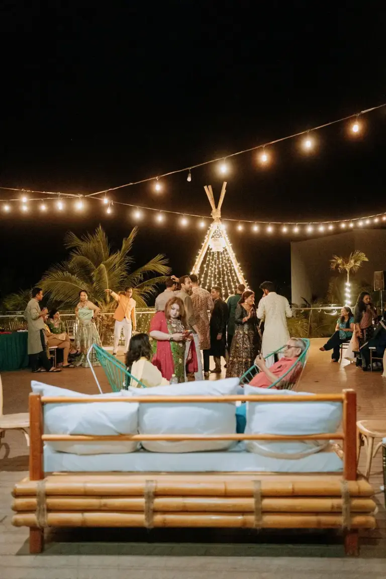 Boda hindú en Royalton Riviera Cancún, la bienvenida y el mehndi: lounge noche.