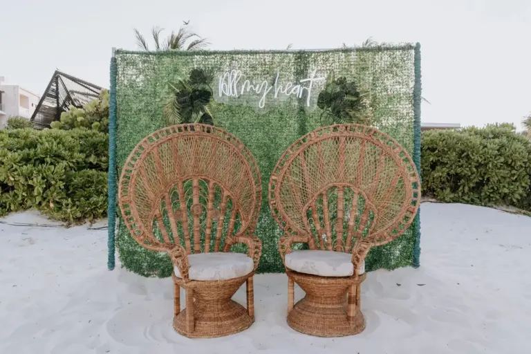 Boda hindú en Royalton Riviera Cancún, el sangeet: montaje , decoración.