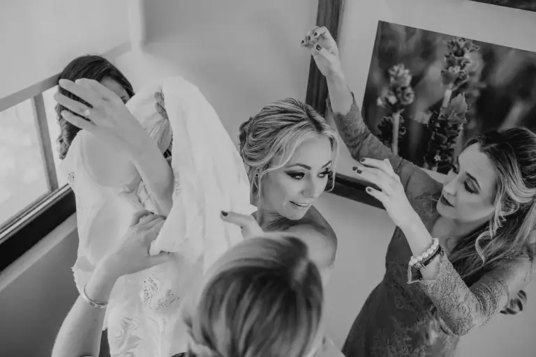 Arreglo de novia y encuentro con su papá antes de la boda en San Miguel de Allende