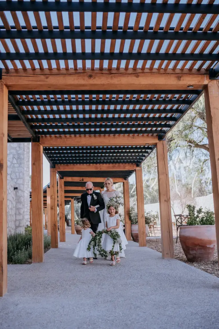 Ceremonia de boda con lazo tradicional en el Viñedo San Francisco, San Miguel de Allende