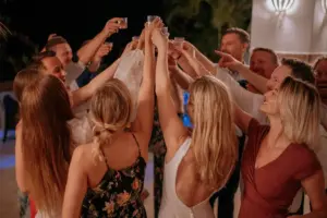 Cena, pastel y mariachi en la boda de Villa Azul, Puerto Vallarta