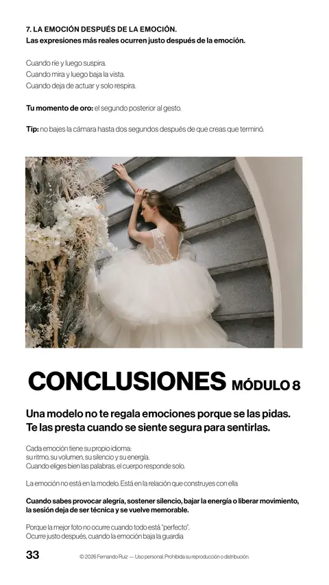 Página interior de la guía, Módulo 8: generar emociones específicas